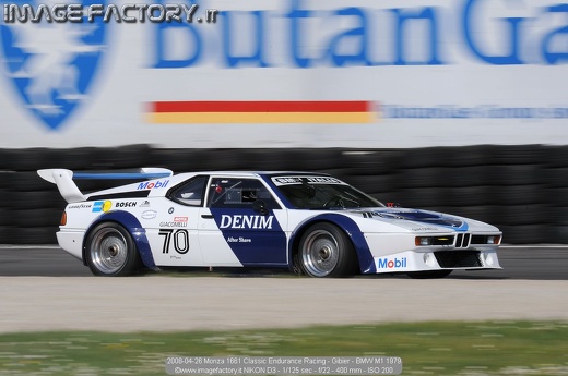 2008-04-26 Monza 1661 Classic Endurance Racing - Gibier - BMW M1 1979